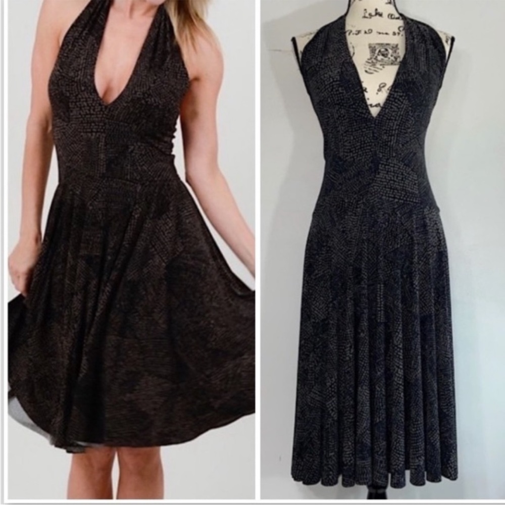 🖤 NWT Norma Kamali KamaliKulture Halter Midi Dress 🖤